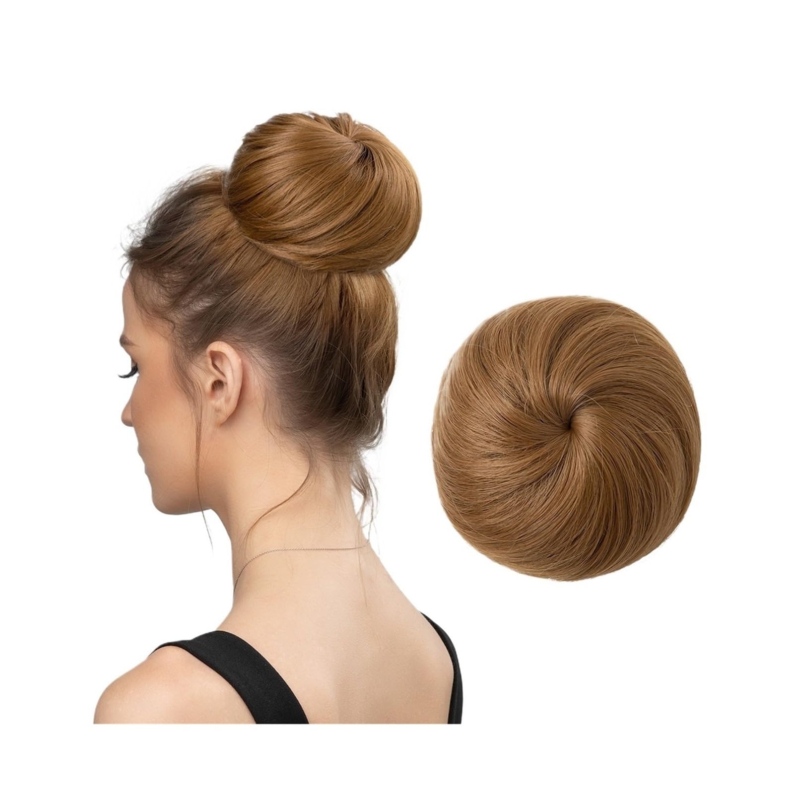 Haarteil Haargummi Synthetisches Haar, Dutt-Verlängerung, Clip-in-Haarteil, Kunsthaar-Schwanz, Donut, Kordelzug, Chignon, Haarteil, Hochsteckfrisur, Haarteil, Pferdeschwanz Haarverlängerung(27)