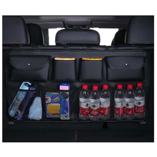 Auto Kofferraum Organizer für Tesla Model 3 Model S Model X Model Y, Faltbar Aufbewahrungstasche mit Pocket Hängen Kofferraumtasche Rücksitz Organizer Zubehör,A/Black