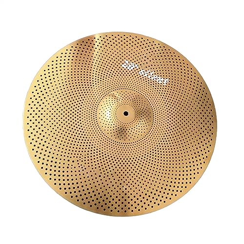 Trommelbecken Beckenpolieren Low Volume Cymbals 20 Ride Silent Mute Becken Für Üben (Color : Gold)