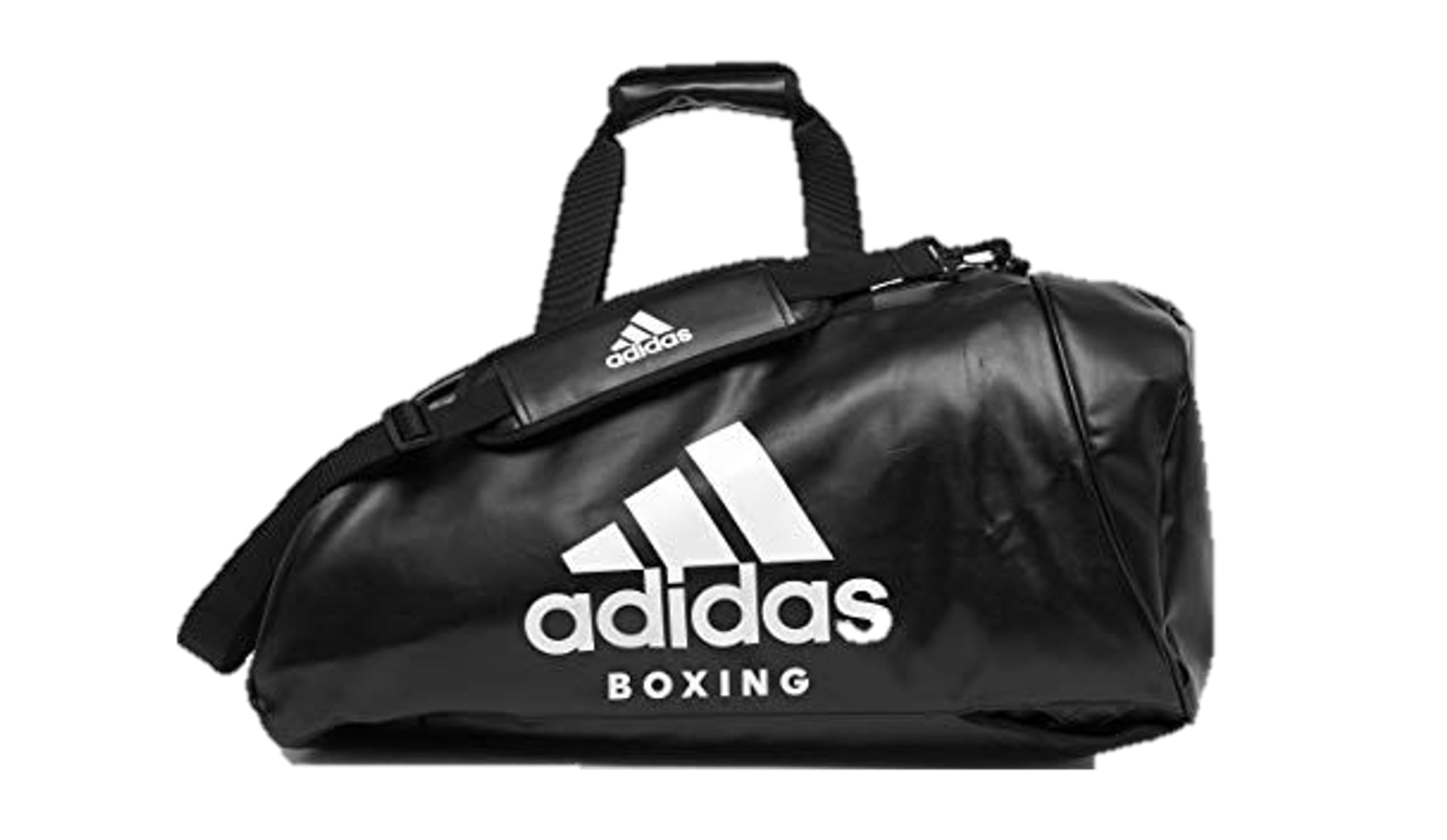 adidas PU 2 In 1 Boxing Gym Training Sports Back Pack Holdall Bag, Blackwhite