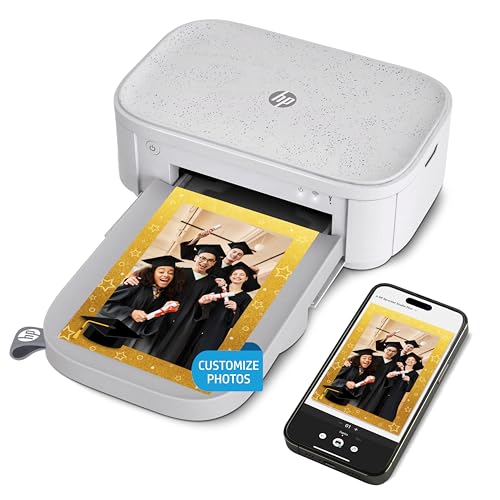 HP Sprocket Studio Plus 4x6" Wireless Instant Fotodrucker – Wi-Fi, Premium Sublimation, Kompakt - Druckt lebendige Farbfotos von iOS- & Android-Geräten - Bearbeitungs-App für kreative Bilder