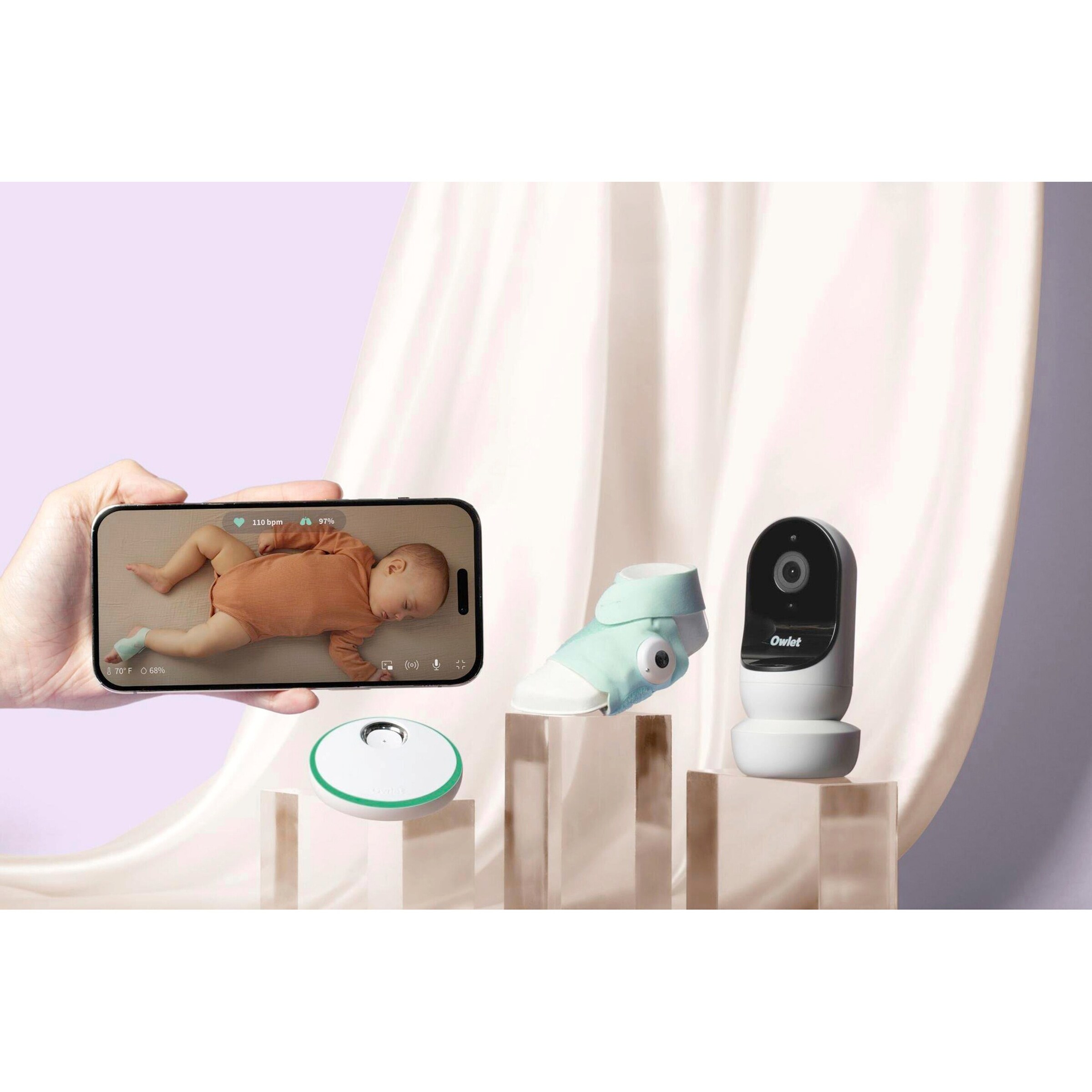 Owlet Babyphone Bundle mit Kamera und Pulsoximeter Dream 3