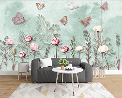 Handgemalte Aquarell-Cartoon-Pflanzenwand 3D Tapeten Wanddekoration Fototapete Sofas Wohnzimmer Wandbild Schlafzimmer-300cm×210cm