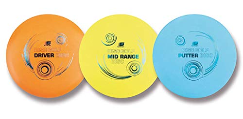 Sunflex Disc Golf Set|3 hochwertige Wurfscheiben für Verschiedene Distanzen|qualitatives Pop-up Ziel aus Nylon