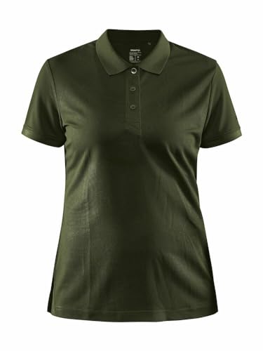 Craft CORE UNIFY POLO SHIRT | Poloshirt Damen M | Rift | Funktionelles Recyclingpolyester | Sehr guter Feuchtigkeitstransport | Quick Dry Poloshirt Damen kurzarm | Trainingsshirt Damen