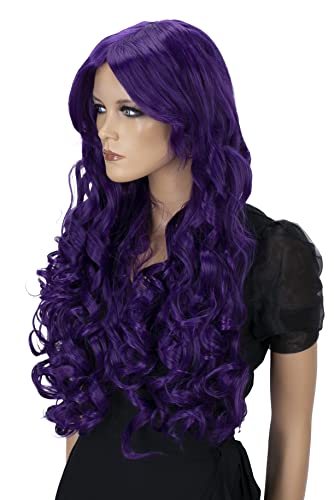 CAISHA 80cm Extra Langhaarige Perücke Voluminös Cosplay Party Wig Violett CP3