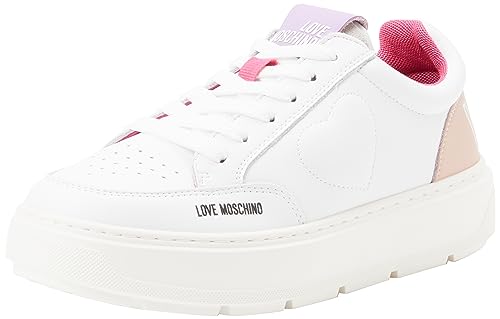 Love Moschino Damen Ja15244g1hiaa10a Sneaker, Bianco, 40 EU