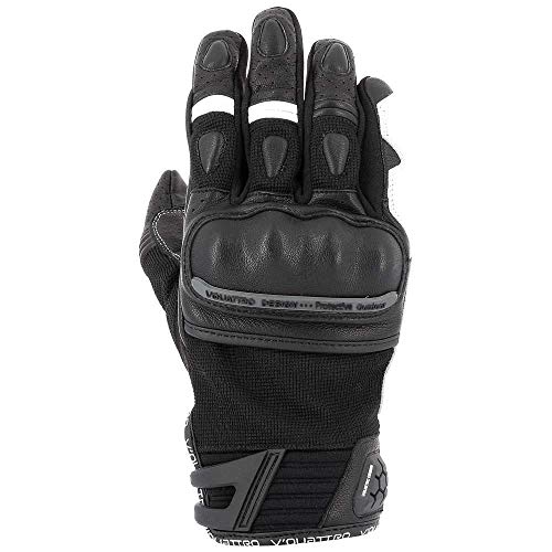 V Quattro Design Road Star Herren Handschuhe, Schwarz/Weiß, Größe L