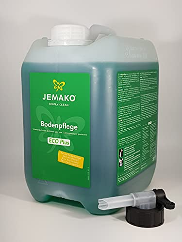 Jemako Bodenpflege 5 Liter Kanister mit Auslaufhahn Reiniger Eco Plus Label