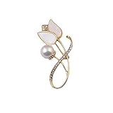 Brosche Mode Perle Blume Brosche Nette High-end-Gefühl Pin for Frauen Männer Vintage Hochzeit Schmuck Zubehör Geschenk (Color : D)