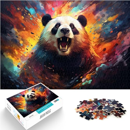 Spielzeug-Puzzle Fantasie Bunter Panda Erwachsene 1000 Teile Puzzle Holzpuzzle Familienspiel Stressabbau Schwieriges Herausforderungspuzzle 1000 Teile (50x75cm)