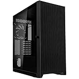 Kolink Unity Lateral Performance PC-Gehäuse, DREI PWM-Lüfter, Scharniertür Gehärtetes Glas, 410 mm GPU-Freiheit, E-ATX-Motherboards, Stahl, Mid-Tower-Gehäuse, Schwarz