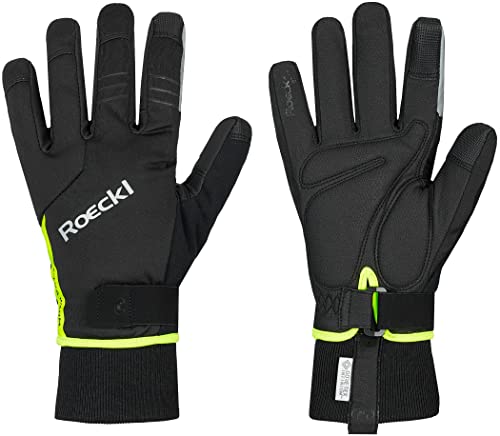 Roeckl Villach 2 Winter Fahrrad Handschuhe lang schwarz/gelb 2023: Größe: 10