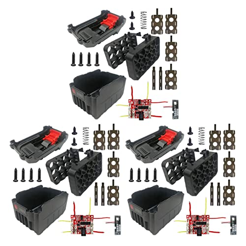 Kiudduy 3X Li-Ion Batterie Gehäuse Platine PCB für Zhipu Hongsong Jingmi Kein Original 18V Lithium Batterie, 15 Loch