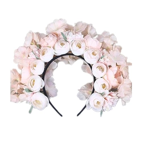 Modisches, doppelseitiges Blumen-Stirnband, zartes Blumen-Haarband, Accessoire, einzigartiger floraler Kopfschmuck für formelle Zusammenkünfte