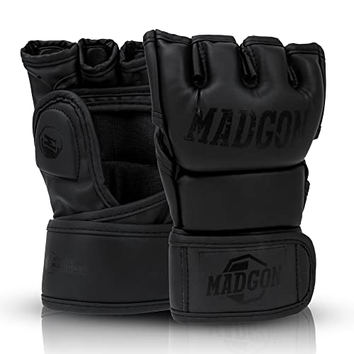 Martial MMA Handschuhe mit hochwertiger Polsterung! Boxhandschuhe für hohe Stabilität im Handgelenk. Freefight Gloves mit Langer Haltbarkeit für Kampfsport, Boxen, Kickboxen, Sparring inkl Beutel!