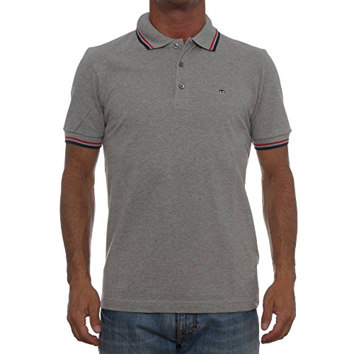 Merc of London Herren Card – Polo – Uni – kurzärmlig –  Gr. X-Large, Grau (Mineral Marl)