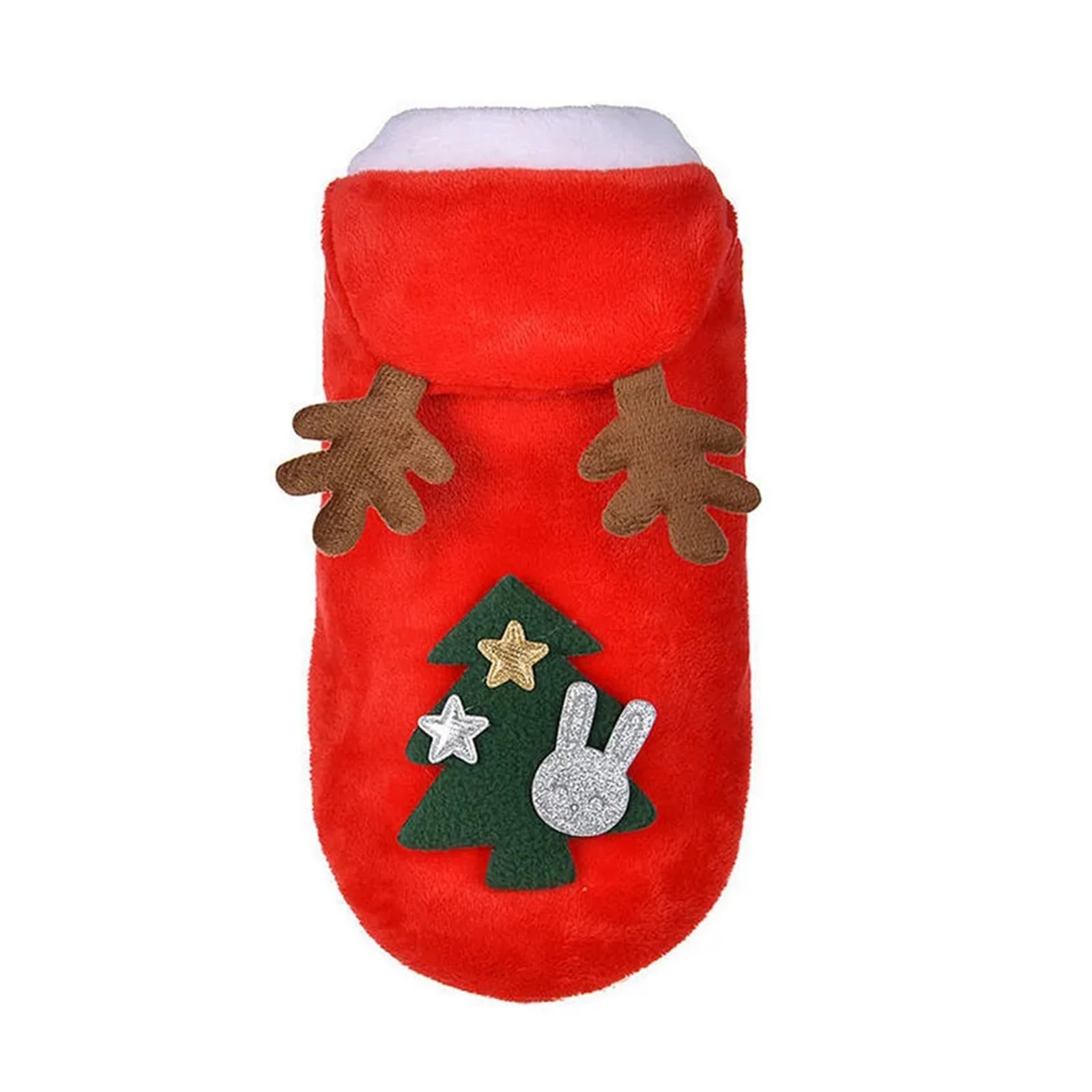 Elch Haustier Katzen Hunde Weihnachten Kleidung Winter Chihuahua Mops Kostüm Flanell Warm Festlich Mantel Welpenzubehör Haustier Kleidung Geschenk (S)