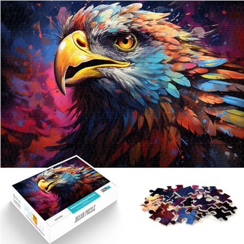 Puzzle für Fantasie, bunter Papagei, Puzzle für Erwachsene, 1000-teiliges Holzpuzzle, einzigartige Geburtstags, 1000 Teile (50 x 75 cm)