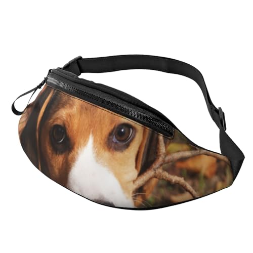 HSJFS Hüfttasche mit niedlichem Lama-Blumendruck, modische Hüfttasche, verstellbare Hüfttasche, lässige Brusttasche, Süßer Beagle., Einheitsgröße