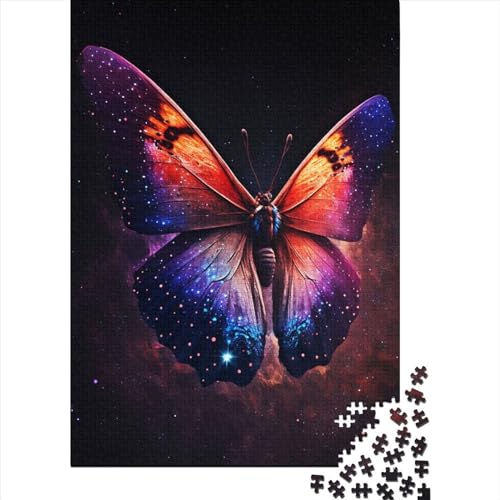 1000-teiliges Puzzle für Erwachsene, Puzzle-Geschenke, Weltraum-Schmetterling, Holzpuzzle für Erwachsene, Spielspielzeug für Erwachsene, Familienpuzzle-Geschenk (29,53 x 19,69 Zoll)