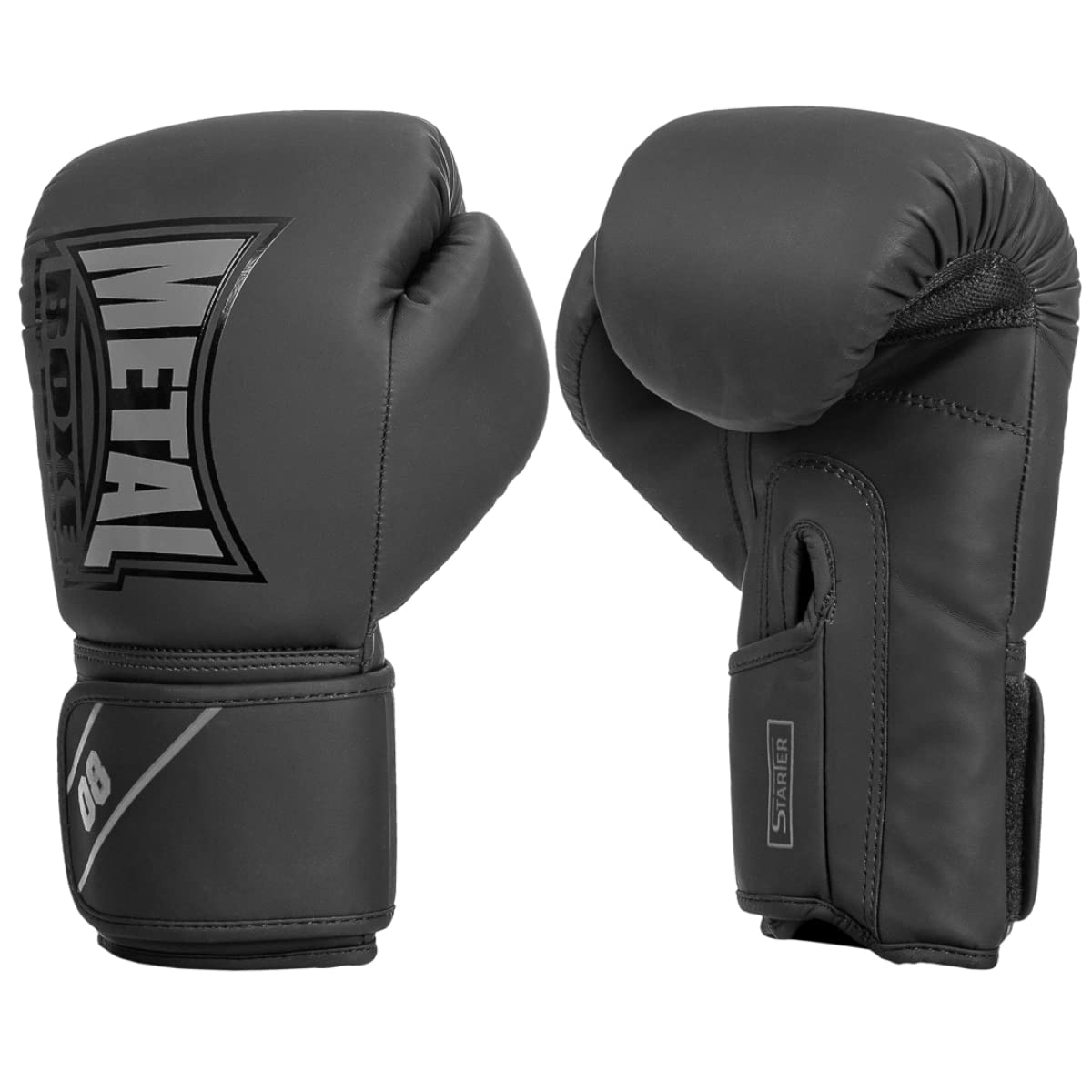 METAL BOXE Gants de Boxe Entraînement Starter Noir/Gris 14 oz