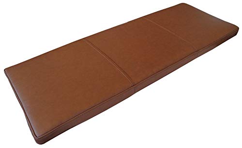 Quattro Meble Matt Antic Braun Echtleder Bankauflage Sitzkissen Lederkissen Sitzpolster Bank Auflage doppelt genähtes Echt Leder Kissen Sitzauflage Leder Mondial Brown 8399" (35 x 80 cm)