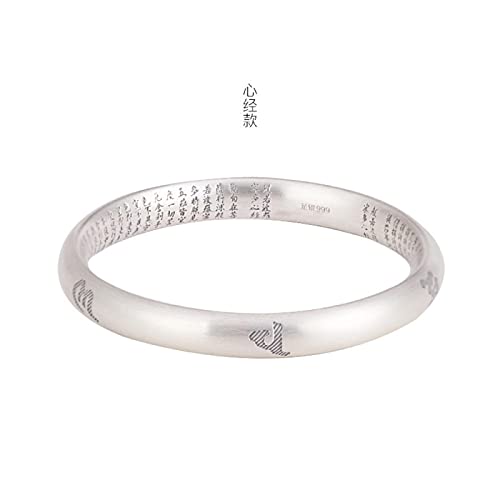 YIHANSS Armband S999 reines Silber einfaches Armband Frauen Geburtstagsgeschenk Silber Armreif für Frauen Schmuck Damenschmuck (Farbe: Silber, Größe: Fuß Silber)