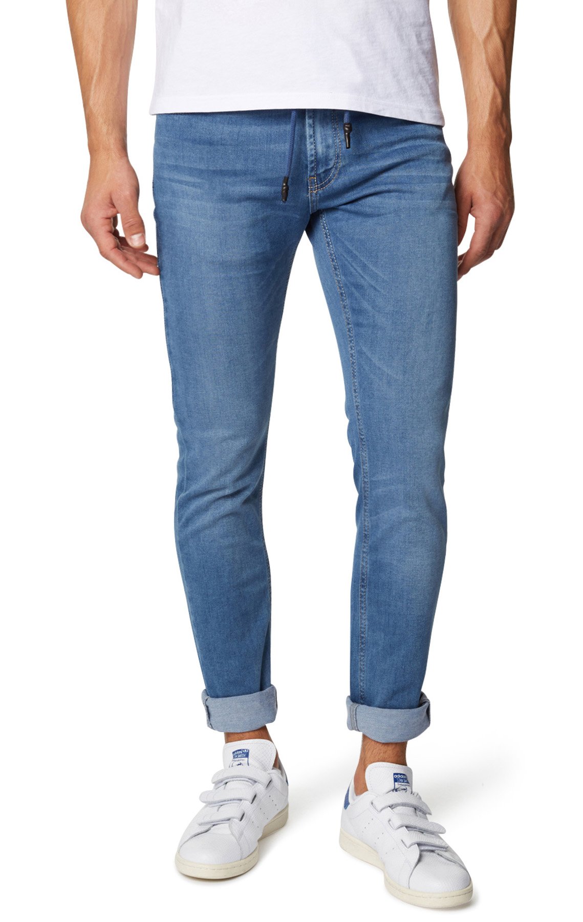 WOTEGA Herren Jeans Tim - Skinny Fit Jeans - Bund mit Gummizug, Blue Indigo (3928), W31/L34