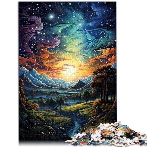 Puzzle als Geschenk, Sternenhimmel-Nachtansicht, 1000 Teile, Puzzle für Erwachsene, Holzpuzzle, Weihnachts- und Geburtstagsgeschenke, 1000 Teile (50 x 75 cm)