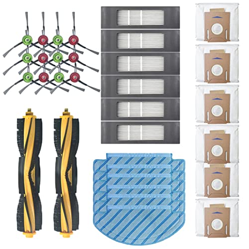 Ghulumn Für DEEBOT OZMO T8//MAX N8PRO /T9 /T9MAX Station Haupt-/Seitenbürste Staubbeutel HEPA Filter Mop Tuch