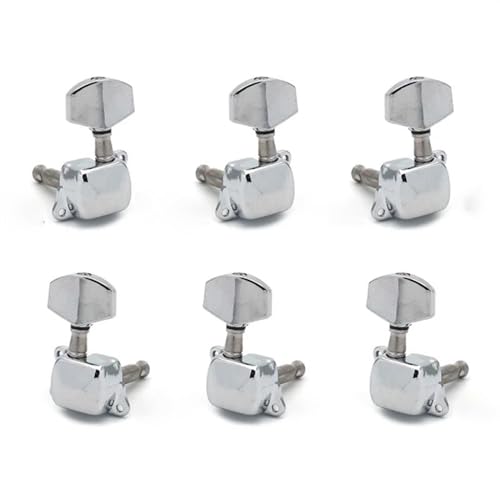 Strings Tuning Pegs Mechaniken Für Gitarre 6er-Pack halbgeschlossene Tuning-Pin-Tasten für elektrische Akustikgitarren-Stimmkopfteile (Color : 2)