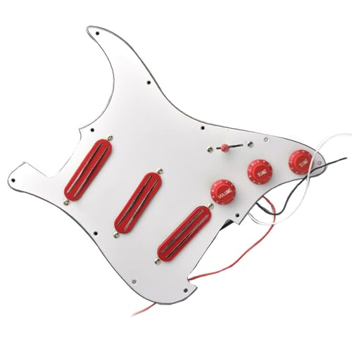 Standard-Pickguard-Tonabnehmer E-Gitarren-Schlagbrett-Tonabnehmer, weißes, frisches und langlebiges Gitarren-Schlagbrett (Color : 5)