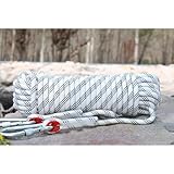 Outdoor-Seil, 10 mm, Kletterseil, 15 m, 25 m, 35 m, 45 m, 90 m, 180 m, statisches Kletterseil, Abseilseil für Outdoor-Wandern, Sicherheit, Fluchtseil, Rettungsfallschirm (Colo