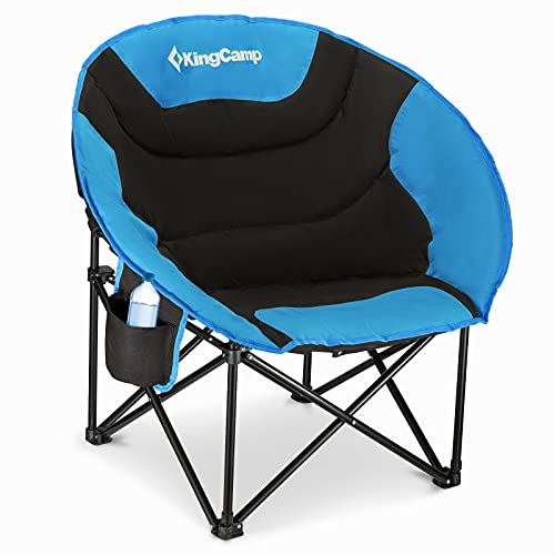 KingCamp Moon Chair Campingstuhl klappsessel mit Rückentasche und Getränkehalter