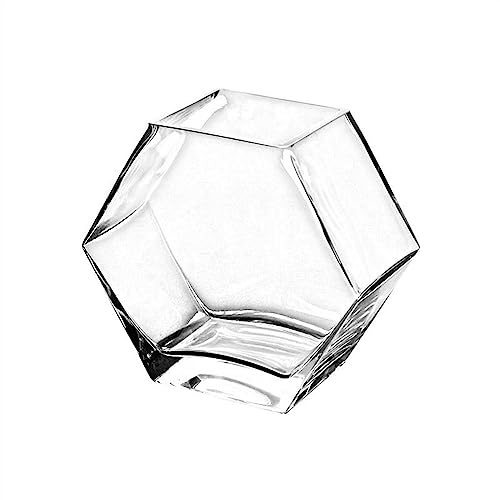 Aquarium Aquarium, kleines sechseckiges Aquarium, Glas, transparent, Desktop, kleines Aquarium, tropisches Aquarium, ökologisches Aquarium Aquarium-Kit