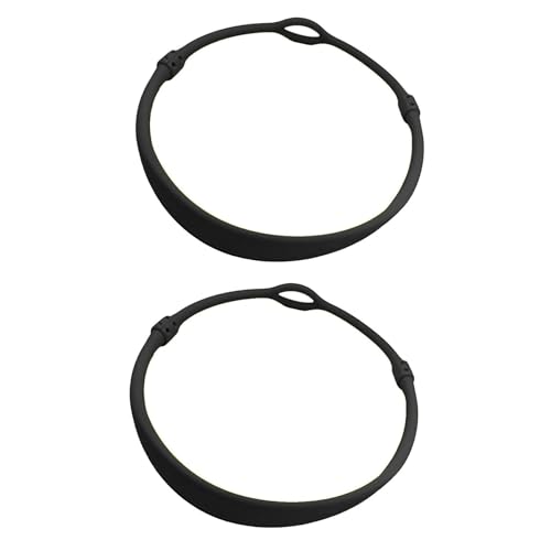 SICOSALT 2X Tauchen Silikon Atemregler Halskette Halter Flexibles Mundstück Atemregler Halskette Ring Oktopus Halter 25cm Schwarz