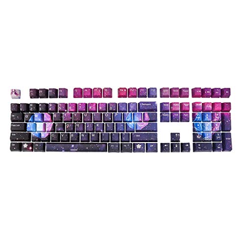 DYE-SUB-Tastenkappen für mechanische MX-Tastatur, SK61, TKL87, 108 Tastenkappen, 108 Stück