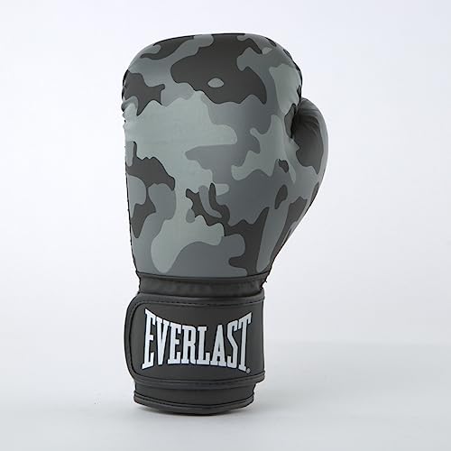 Everlast Unisex – Erwachsene Boxhandschuhe Spark Glove Trainingshandschuh, Grau Camouflage, 14oz