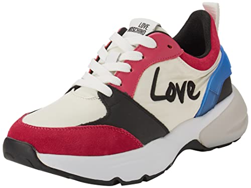 Love Moschino Damen Sneakerd.sporty50 Nylon+Crosta+VIT Sneaker, Mehrfarbig, 41 EU