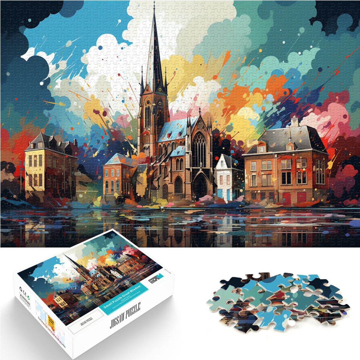 Puzzles als Geschenk: Wunderschöne und wundervolle Weltlandschaft. Das 1000-teilige Erwachsene eignet ganze Familie und ist 50 x 75 cm groß.