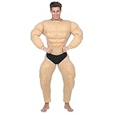 W WIDMANN MILANO Party Fashion - Kostüm Bodybuilder, Muskel Overall mit Slip, Karneval, Mottoparty