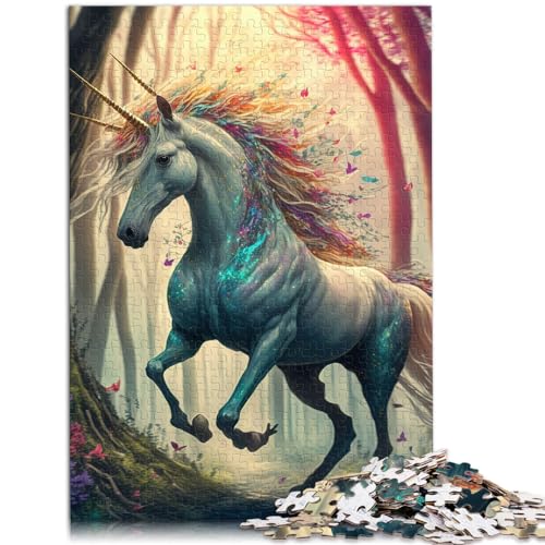 Puzzles Lernspiele Ein Cartoon-Einhorn-Puzzles 1000 Teile Holzpuzzle Schwierige, Schwere Puzzles für Frauen und Männer 1000 Teile (50 x 75 cm)