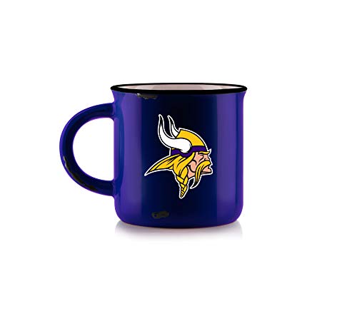 Duck House NFL Minnesota Vikings Unisex-Tasse aus Knochenporzellan, Vintage-Stil, Violett, 340 ml