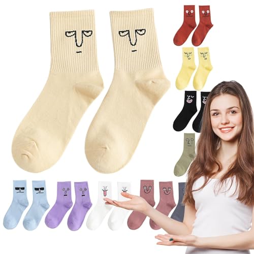 Lustige Socken, Neuartige Lange Socken, 10 Paar Süße Knöchelsocken, Neuheitssocken Für Männer Und Frauen, Hautfreundliche, Socken Winter Socken, Lustige Ausdruckssocken Unisex