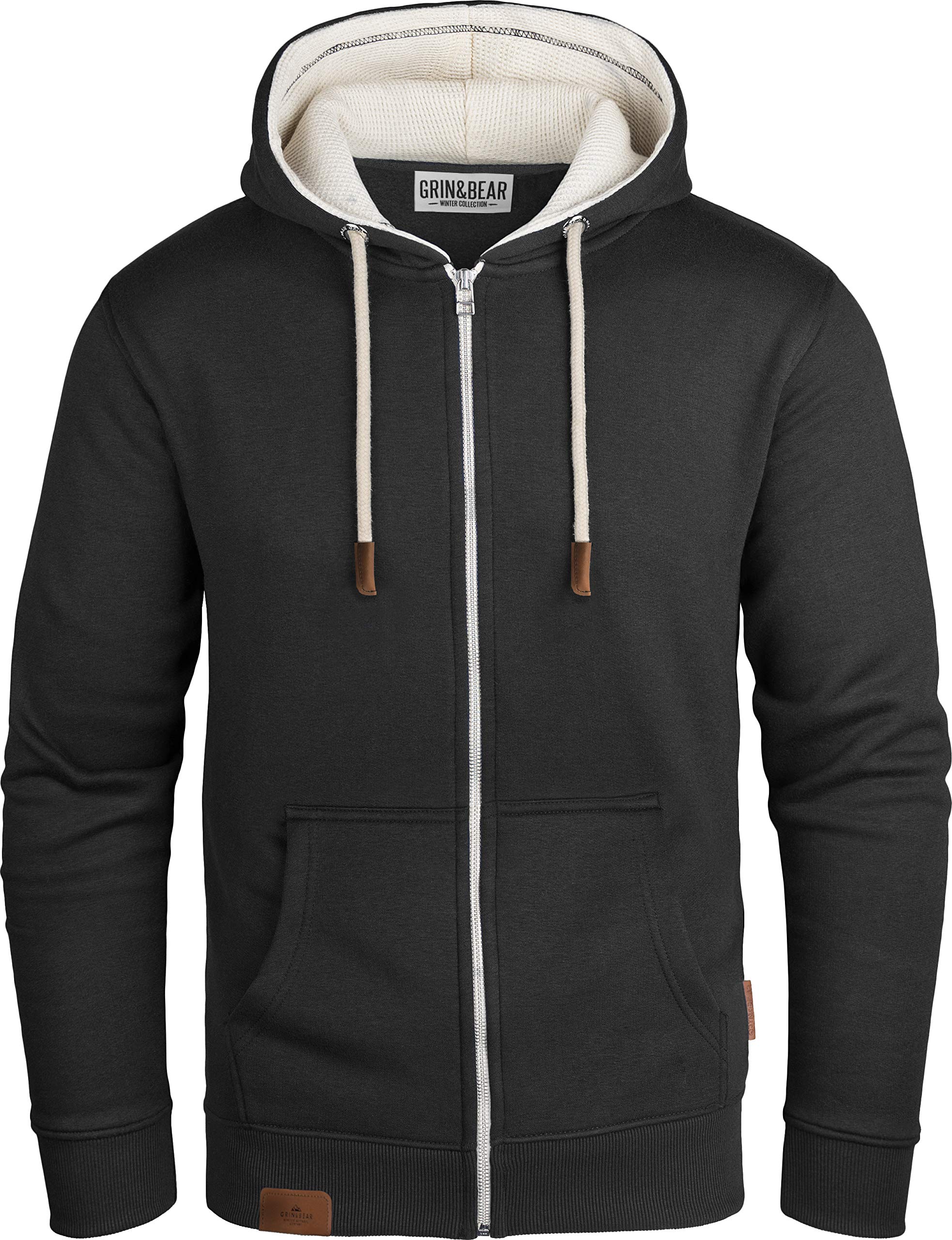 Grin&Bear Herren Kapuzenjacke schwarz, L, GEC490