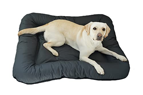 E-dogbed Hundebett by Hundekorb Tierkissen Hundesofa Hundeliege Hundekissen Hundekörbchen Schlafplatz Hundematratze Polyester Farbe und Größe wählbar von M bis XXL (XL - 130x110 cm, Grau)