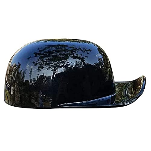 Baseball Cap Motorradhelm Motorrad Halbschalenhelm Retro Halbes Helm Jethelm ECE Zertifizierung Vintage Open Face Halbhelm Für Damen Und Herren Pilot Jet-Helm Moped Mofa-Helm Halber Motorradhelm