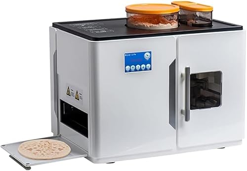 Tortilla-Presse, elektrische Tortilla mit klappbarem Griff, Pfannkuchen-Fladenbrot-Pita-Herstellungsmaschine, eine Taste für die Herstellung von 20 Stück/einmal für Chapati, Mehl-Tortilla, T