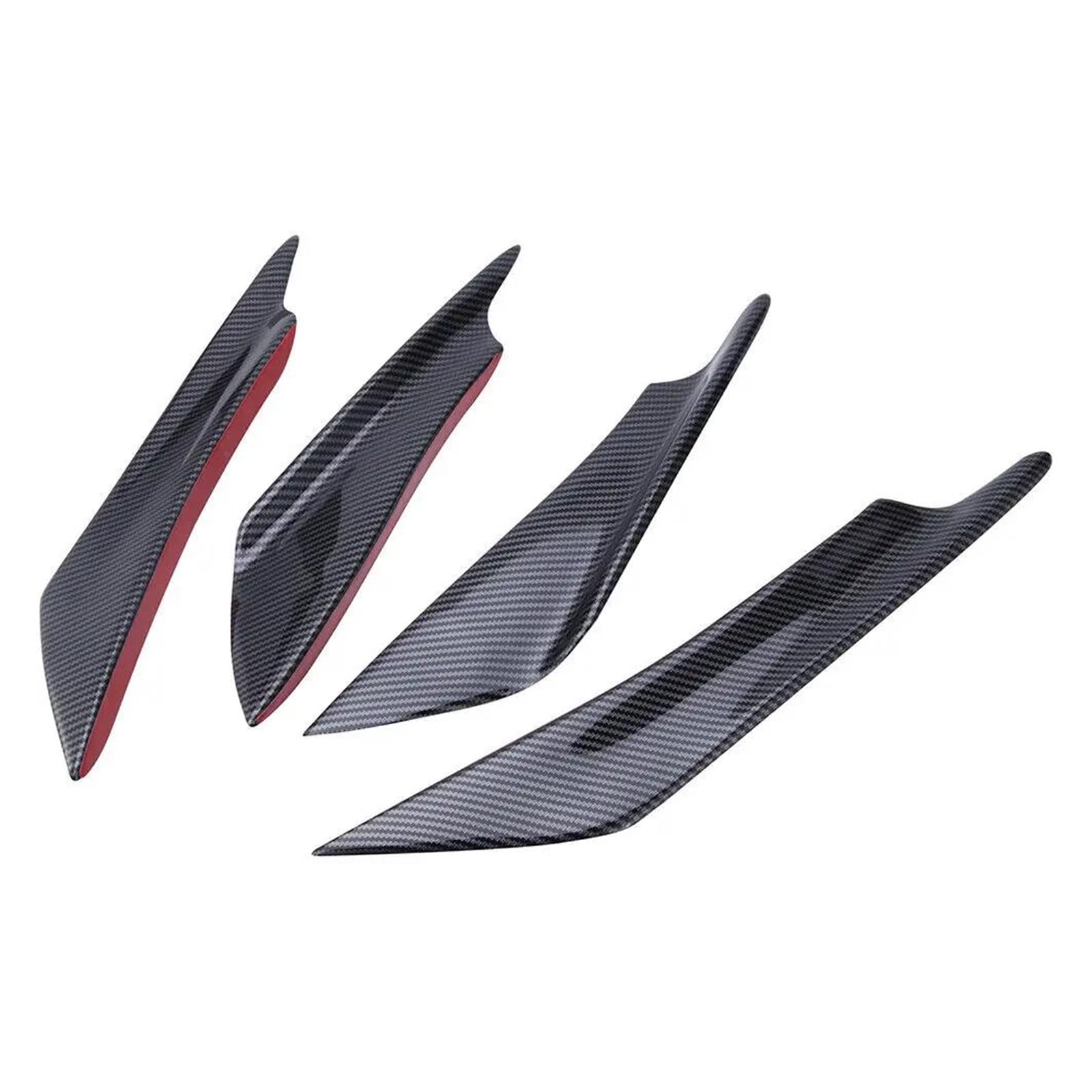 Frontspoiler Lippe 4 STÜCKE Für Mitsubishi Für Lancer Für EVO 2002-2017 Auto Vorderen Stoßfänger Canard Splitter Lip Splitter Flossen Diffusor Schutz Körper Spoiler Frontstoßstange Spoiler